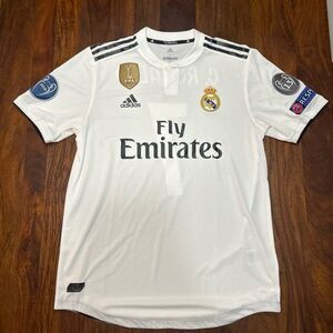Real Madrid Adidas Soccer Jersey with authentic patches